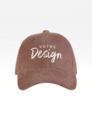 Exemple de marquage personnalisé sur la casquette baseball en velour BF680 Exemple de marquage personnalisé sur la casquette baseball en velour BF680