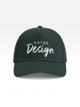 Exemple de marquage personnalisé sur la casquette en coton organique BF825 Exemple de marquage personnalisé sur la casquette en coton organique BF825