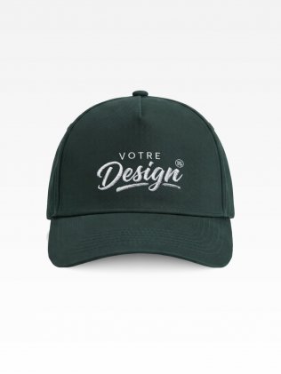 Exemple de marquage personnalisé sur la casquette en coton organique BF825 Exemple de marquage personnalisé sur la casquette en coton organique BF825