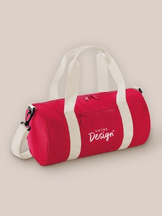Mini sac barrel personnalisable Classic Red / Off White