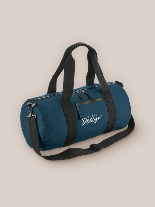 Sac de voyage en polyester recyclé BG284 Petrol personnalisé avec votre design sur la face avant Sac de voyage en polyester recyclé BG284 Petrol personnalisé avec votre design sur la face avant