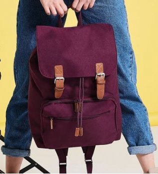 Sac à dos vintage à personnaliser BG613 en coloris Burgundy Sac à dos vintage à personnaliser BG613 en coloris Burgundy