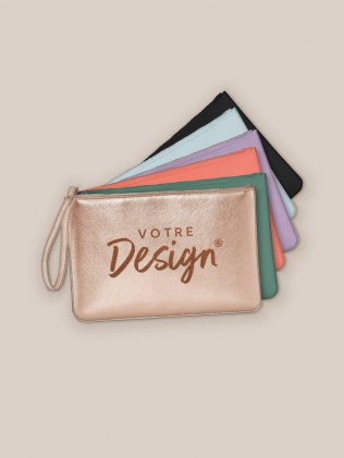 Pochette plate personnalisable BG7500, éventail de 6 teintes, personnalisée avec votre design