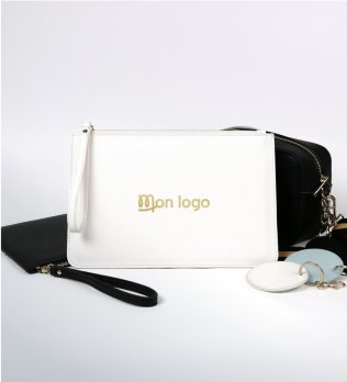 pochette de soirée blanche à personnaliser