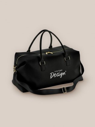 Sac de voyage personnalisable BG760 noir, personnalisé avec votre design