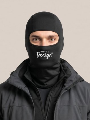 Cagoule personnalisable KP433 Black portée, à personnaliser avec votre logo