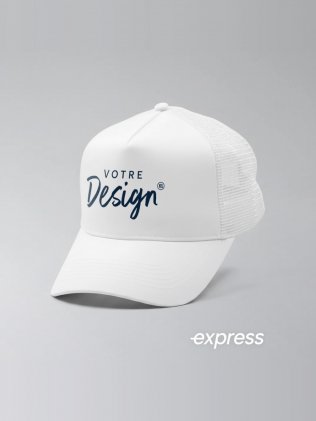 Exemple de marquage personnalisé sur la casquette trucker Express CASTKEXPRESS