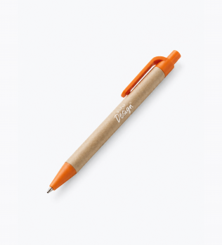 Stylo bille à poussoir en plastique de maïs biodégradable personnalisable Stylo bille à poussoir en plastique de maïs biodégradable personnalisable