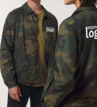 Veste camouflage recyclée Coacher AOP