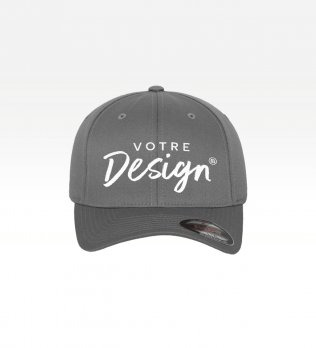 Exemple de marquage personnalisé sur la casquette Flexfit Wooly Combed FX6277
