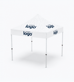 Gazebo Pliant 3x3 m - Tissu Imperméable Personnalisé