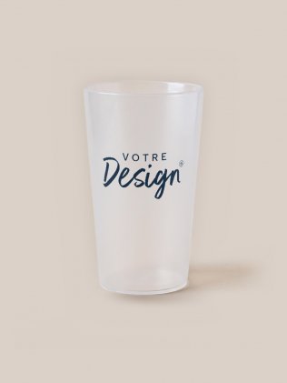 Gobelet réutilisable 25 cl transparent personnalisé avec votre design