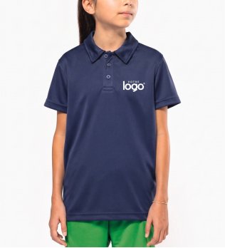 Polo respirant pour enfant PA484 en coloris navy Polo respirant pour enfant PA484 en coloris navy