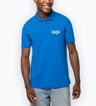 Polo homme manches courtes K241 en coloris light royal blue avec votre logo
