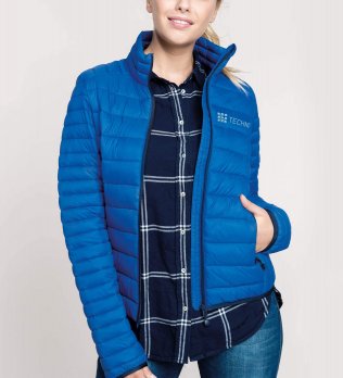 Doudoune femme sans capuche K6121 sans logo portée
