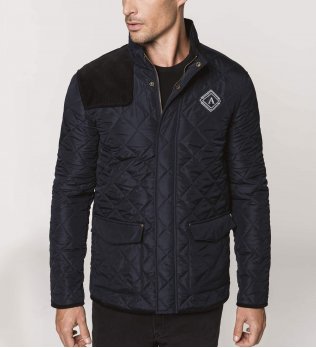 Veste matelassée homme navy/black personnalisable en ligne