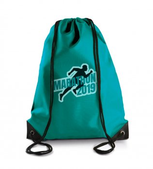 Le sac à dos avec cordelettes KI0104 à personnaliser en coloris Turquoise