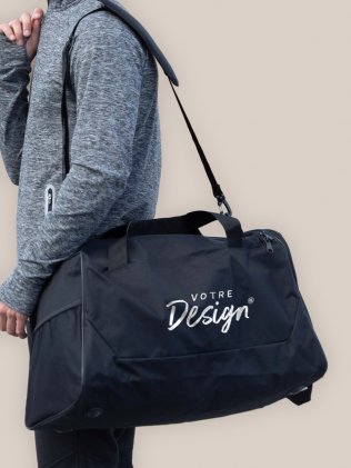 Sac de sport KI0617 personnalisé avec votre design, porté Sac de sport KI0617 personnalisé avec votre design, porté