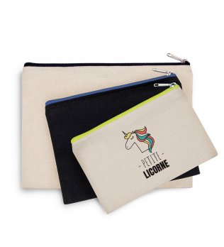 La pochette en coton KI07XX à personnaliser disponible en 3 tailles