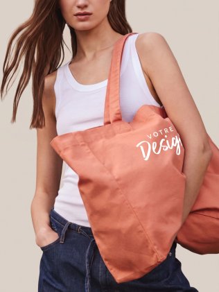 Sac shopping KI3212 personnalisé avec votre design, porté Sac shopping KI3212 personnalisé avec votre design, porté