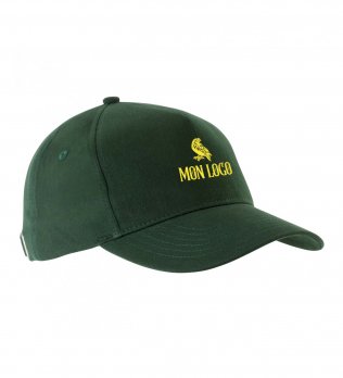 Logo floqué sur la casquette KP051en coloris Forest Green