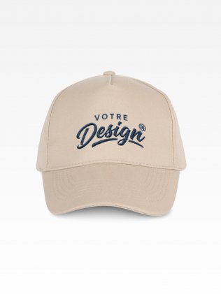 Exemple de marquage personnalisé sur la casquette 5 panneaux KP051