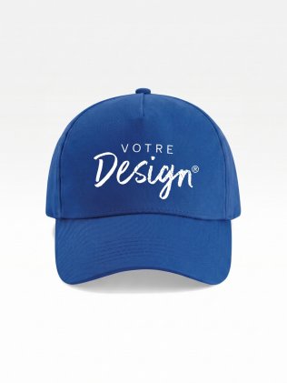 Casquette KP116 personnalisée Exemple de marquage personnalisé sur la casquette 5 panneaux KP116