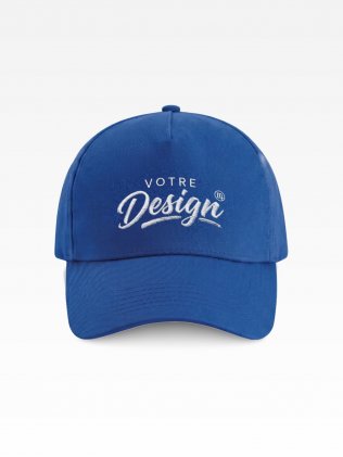 Casquette KP116 personnalisée Exemple de marquage personnalisé sur la casquette 5 panneaux KP116