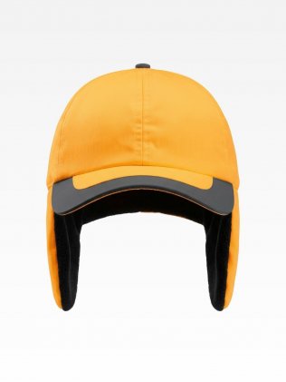Casquette hiver fluorescente - 6 panneaux KP122 Fluorescent Orange personnalisable, vue de face