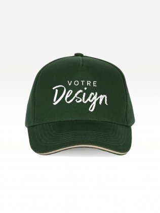 Exemple de marquage personnalisé sur la casquette à fermeture boucle métallique KP124 Exemple de marquage personnalisé sur la casquette à fermeture boucle métallique KP124