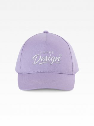 Exemple de marquage personnalisé sur la casquette enfant en coton - 5 panneaux KP149
