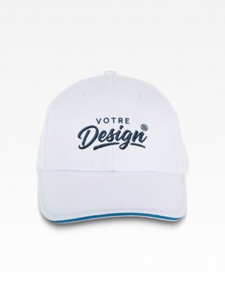 Exemple de marquage personnalisé sur la casquette Sport en maille piquée KP207