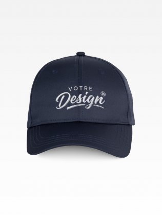 Exemple de marquage personnalisé sur la casquette microperforée recyclée KP918