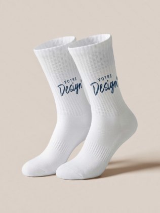 Chaussettes classiques personnalisables avec votre design et votre texte