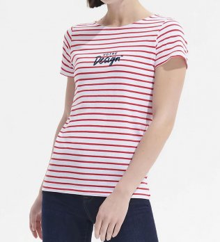 T-shirt femme marinière personnalisable