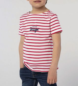 T-shirt enfant marinière personnalisable
