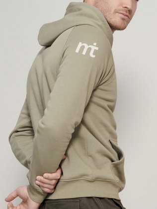 Sweat à capuche personnalisable Stellar en coton bio avec exemple de broderie sur l'épaule