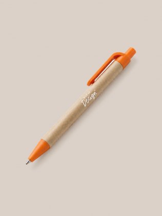 Stylo bille à poussoir en plastique de maïs personnalisable avec marquage