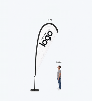 Fly Banner Goutte M Personnalisé - Pack Complet