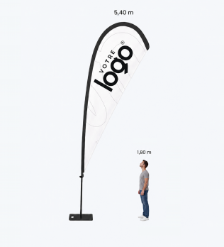 Fly Banner Goutte XXL Personnalisé - Pack Complet