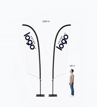 Fly Banner Voile Double Face Personnalisé - Pack Complet