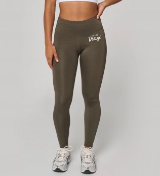 mannequin femme de face portant le Legging écoresponsable femme personnalisable