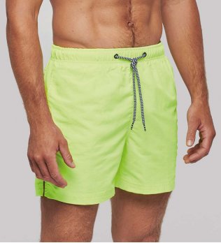 Short de bain PA168 personnalisable en coloris Lime