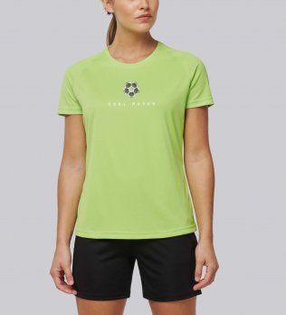 Tee shirt sport femme recyclé PA4013 en coloris Lime Tee shirt sport femme recyclé PA4013 en coloris Lime