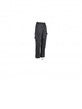 Pantalon polycoton Idaho noir, six poches, bas à lacets