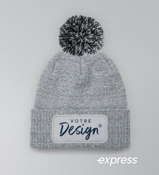 Bonnet à pompon à personnaliser en livraison express