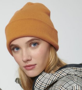 Bonnet personnalisable en coton bio Rib Beanie coloris Day Fall Bonnet personnalisable en coton bio Rib Beanie coloris Day Fall