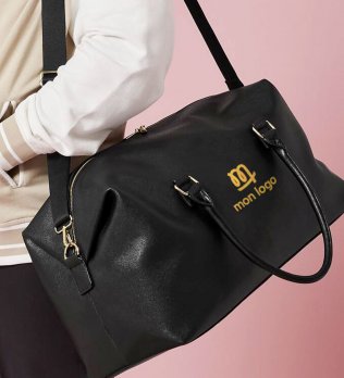 sac de voyage noir avec logo or sac de voyage noir avec logo or