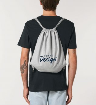 mannequin homme de face portant le Gym Bag personnalisable 