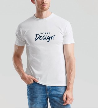 mannequin homme de face portant le T-shirt manches courtes Super Premium personnalisable